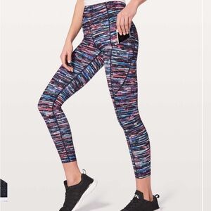 Lululemon Fast & Free II tights in Hinshu Alpine white multi